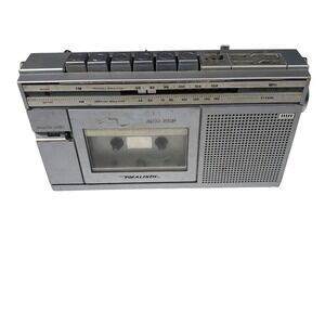 Realistic Minisette-12 Vintage Radio Cassette Recorder Parts Silver 14-1012